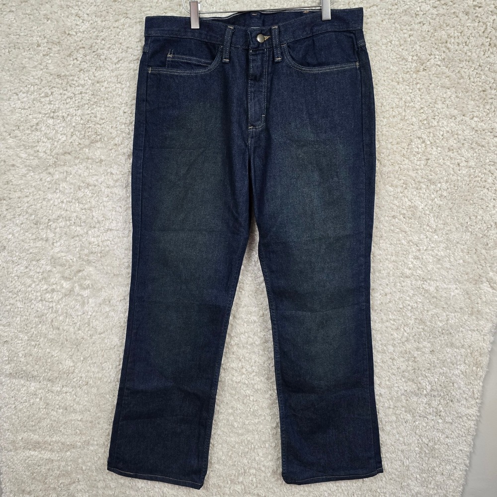Bulwark FR Jeans Mens 33x32 Dark Blue Flame Resistant Denim Workwear Aesthetic